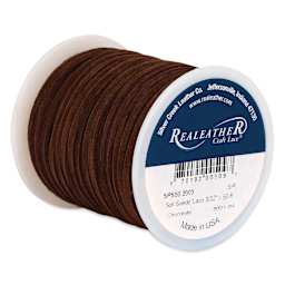 Realeather Suede Lace - 3/32" x 50 ft, Chocolate