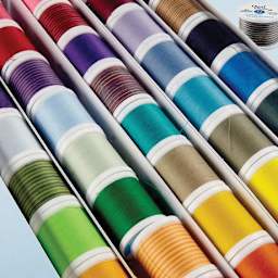 Coats & Clark Dual Duty XP All Purpose Thread Set - Set of 50, Assorted Colors close up showing included colors