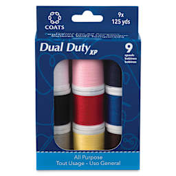 Coats & Clark Dual Duty XP All Purpose Thread Set - Set of 9, Multipack front of packaging