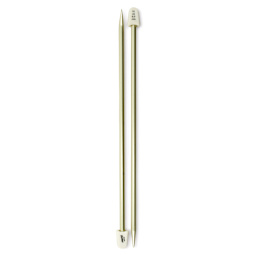 Susan Bates Silvalume Single Point Knitting Needles - Pkg of 2, 10", Size 10