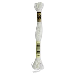 DMC Cotton Embroidery Floss - Winter White, 8-3/4 yards (Front of label)