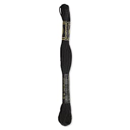 DMC Cotton Embroidery Floss - Black, 8-3/4 yards (Back of label)