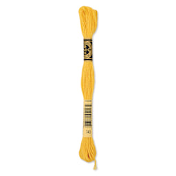 DMC Cotton Embroidery Floss - Medium Yellow, 8-3/4 yards
