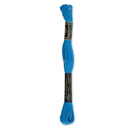 DMC Cotton Embroidery Floss - Dark Electric Blue, 8-3/4 yards (Back of label)
