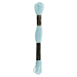 DMC Cotton Embroidery Floss - Very Light Sky Blue, 8-3/4 yards (Back of label)