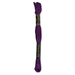 DMC Cotton Embroidery Floss - Very Dark Violet, 8-3/4 yards (Back of label)