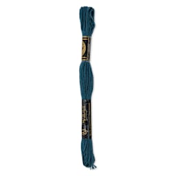 DMC Cotton Embroidery Floss - Very Dark Gray Green, 8-3/4 yards showing back of packaging