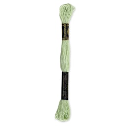 DMC Cotton Embroidery Floss - Very Light Yellow Green, 8-3/4 yards (Back of label)