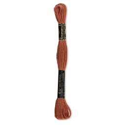 DMC Cotton Embroidery Floss - Medium Terra Cotta, 8-3/4 yards (Back of label)