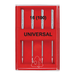 Dritz Universal Machine Needles - Size 16, Pkg of 4 top view of needle case