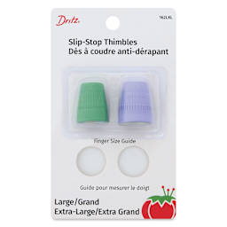 Dritz Slip-Stop Thimble - Set of 2, Large and Extra Large front of packaging