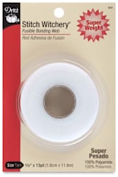 Dritz Stitch Witchery - Front of package of Super Weight Bonding Web for light colored fabrics
