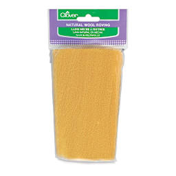Clover Natural Wool Roving - Front of package of Gold Color Roving