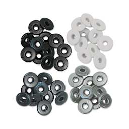 We R Memory Keepers Eyelets - Gray Assortment, Wide, Pkg of 40