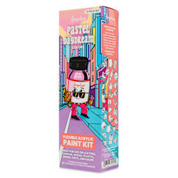 Angelus Acrylic Leather Paints - Pastel Daydream Kit, 1 oz packaging angled view showing right side