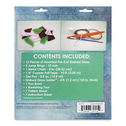 Diamond Tech Stained Glass Kit - Lotus Flower - back of packaging