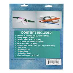 Diamond Tech Stained Glass Kit - Lily Flower - back of packaging