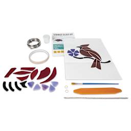 Diamond Tech Stained Glass Kit - Cardinal - contents