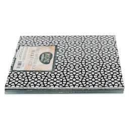 Mosaic Mercantile Opalescent Glass Pack - Black and White, 8" x 8", Pkg of 3