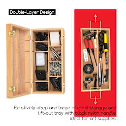 Meeden Artist Storage Box - Large Box fille with art supplies, supplies not included