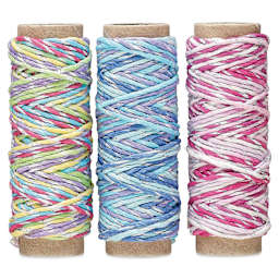 Hemptique Hemp Cord Spools - Set of 3, Magical Collection, 1 mm x 16.4 ft