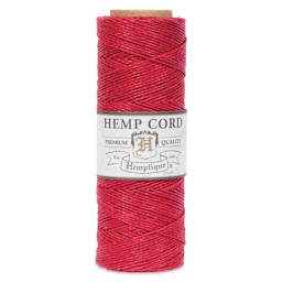Hemptique Hemp Cord Spool - Red, 0.5 mm x 205 ft