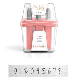 ImpressArt Letter and Number Stamp Set - Melody, Numbers, Set of 9
