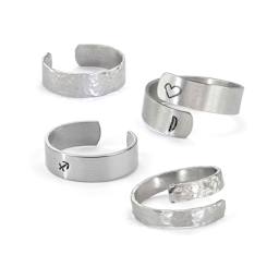 ImpressArt Ring Blank Assortment - Pkg of 48, 6 Assorted Sizes