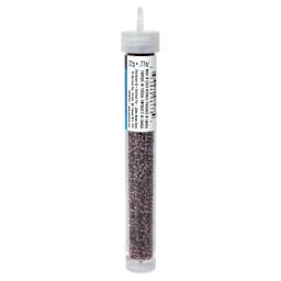 John Bead Czech Glass Seed Beads - Transparent Amethyst, Luster Mix, 10/0, 22 g Vial side view