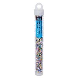 John Bead Czech Glass Seed Beads - Multicolor Mix, Metallic, 10/0, 22 g Vial