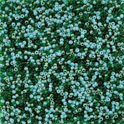 John Bead Czech Glass Seed Beads - Botanical Garden Mix, 10/0, 22 g Vial close up