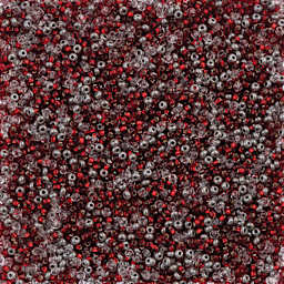 John Bead Czech Glass Seed Beads - Candy Apple Mix, 10/0, 22 g Vial close up