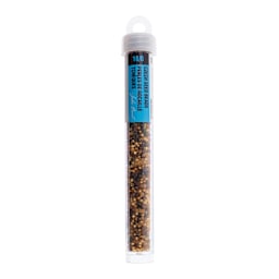 John Bead Czech Glass Seed Beads - Caramel Latte Mix, 10/0, 22 g Vial