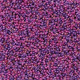 John Bead Czech Glass Seed Beads - Berry Sorbet Mix, 10/0, 22 g Vial close up