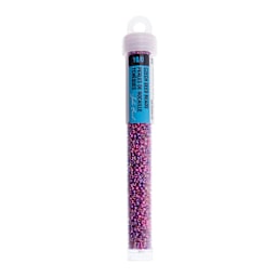 John Bead Czech Glass Seed Beads - Berry Sorbet Mix, 10/0, 22 g Vial