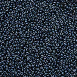 John Bead Czech Glass Seed Beads - Gunmetal, 10/0, 22 g Vial close up