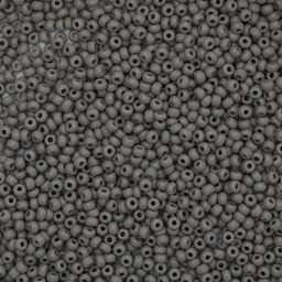 John Bead Czech Glass Seed Beads - Grey, 10/0, 22 g Vial close up