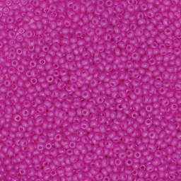 John Bead Czech Glass Seed Beads - Hot Pink, 10/0, 22 g Vial close up