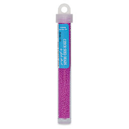 John Bead Czech Glass Seed Beads - Hot Pink, 10/0, 22 g Vial