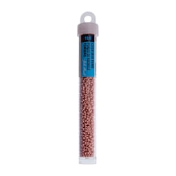 John Bead Czech Glass Seed Beads - Metallic Pink Solgel, 10/0, 22 g Vial