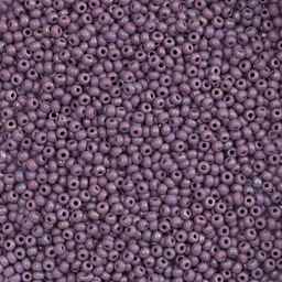 John Bead Czech Glass Seed Beads - Mauve, 10/0, 22 g Vial close up