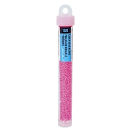 John Bead Czech Glass Seed Beads - Neon Pink, Color Lined, 10/0, 22 g Vial