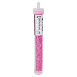 John Bead 11/0 Czech Glass Seed Beads - Neon Pink, Color Lined, 23 g vial - right side