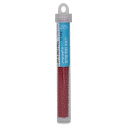 John Bead Czech Glass Seed Beads - Medium Red, 10/0, 22 g Vial