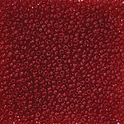 John Bead Czech Glass Seed Beads - Transparent Dark Red, 10/0, 22 g Vial close up