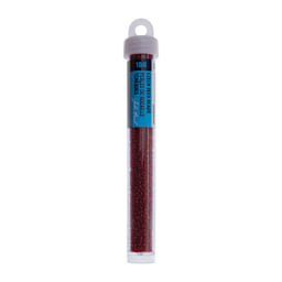 John Bead Czech Glass Seed Beads - Transparent Dark Red, 10/0, 22 g Vial
