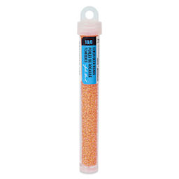 John Bead Czech Glass Seed Beads - Neon Orange, Color Lined, 10/0, 22 g Vial