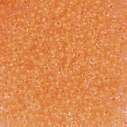 John Bead 11/0 Czech Glass Seed Beads - Neon Orange, Color Lined
