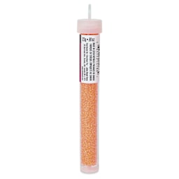 John Bead 11/0 Czech Glass Seed Beads - Neon Orange, Color Lined, 23 g vial - right side