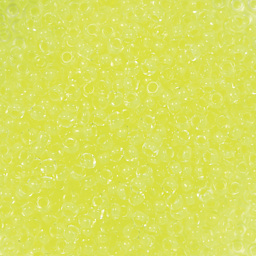 John Bead 11/0 Czech Glass Seed Beads - Neon Yellow, Color Lined